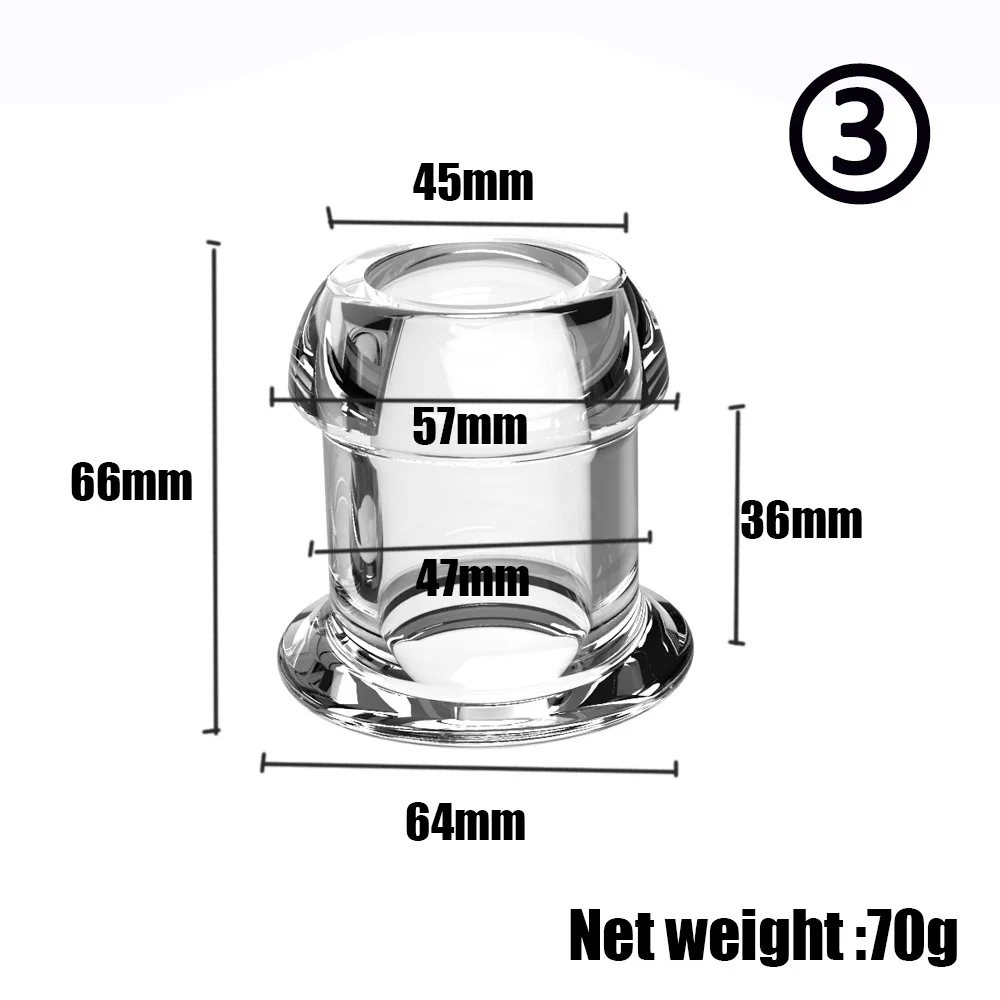 Hollow Plug with Silicone Stopper Butt Plug TPE Transparent Tunnel Anal Plug Speculum Expander Dilator SM Sex Toy for Couples Hollow Plug with Silicone Stopper Butt Plug TPE Transparent Tunnel Anal Plug Speculum Expander Dilator SM Sex Toy for Couples