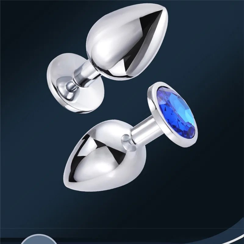 Metal Anal Plug Stainless Steel Butt Plug With Jewelry Colorful Crystal Anus Plug Anal Bead Adults Sex Toys for women Adult Game