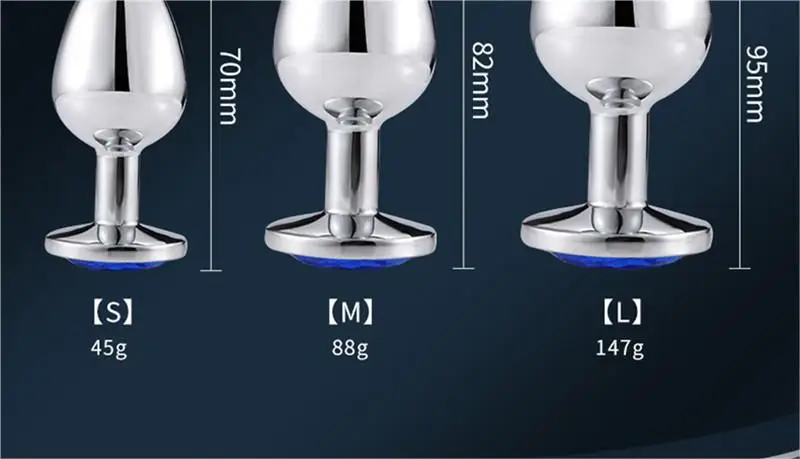 Metal Anal Plug Stainless Steel Butt Plug With Jewelry Colorful Crystal Anus Plug Anal Bead Adults Sex Toys for women Adult Game Metal Anal Plug Stainless Steel Butt Plug With Jewelry Colorful Crystal Anus Plug Anal Bead Adults Sex Toys for women Adult Game