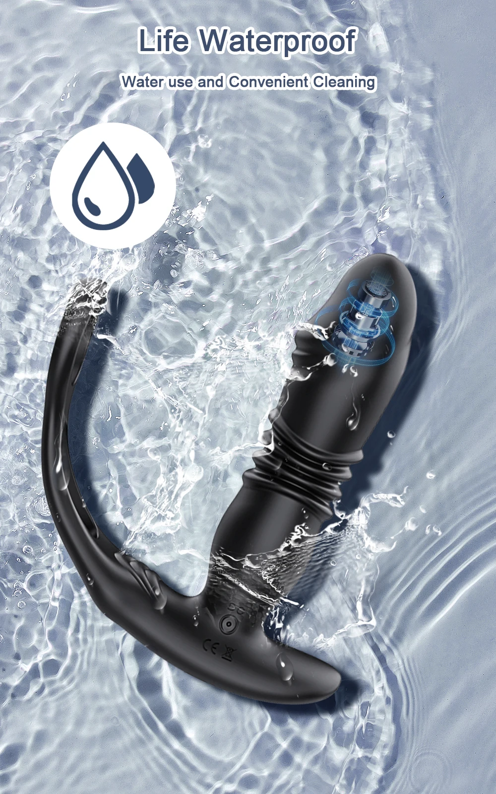 Male Thrusting Prostate Massager Bluetooth APP Vibrator for Men Gay Anal Plug Wireless Remote Butt Plug Sex Toy for Couples
