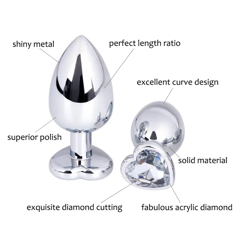 Mini Metal Anal Plug Beginner Butt Plug Masturbation Tool Sex Massager Adult Sex Toys Jelly Color Buttplug Prostate Massager 18