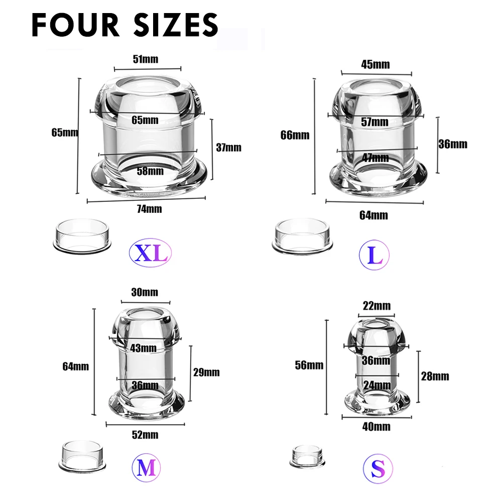 Hollow Speculum Peeking Anal Beads Butt Plug with Stopper Expander Tunnel Transparent Anus Dilation Adult Women Men Gay Hollow Speculum Peeking Anal Beads Butt Plug with Stopper Expander Tunnel Transparent Anus Dilation Adult Women Men Gay