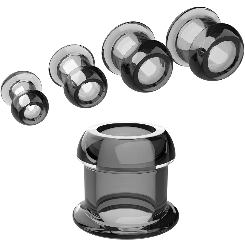 Hollow Speculum Peeking Anal Beads Butt Plug with Stopper Expander Tunnel Transparent Anus Dilation Adult Women Men Gay Hollow Speculum Peeking Anal Beads Butt Plug with Stopper Expander Tunnel Transparent Anus Dilation Adult Women Men Gay
