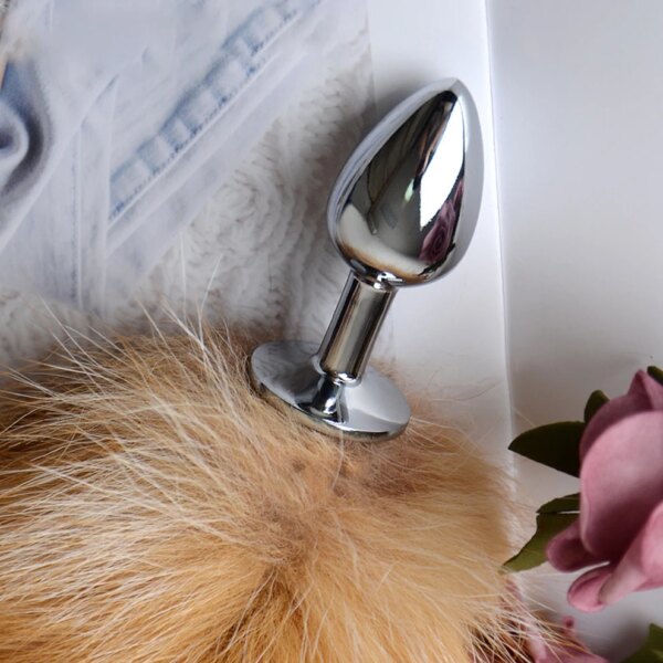 anal plug with real fox tail for woman separable cosplay butt plug anal adult products masturbator man female couples sex toys