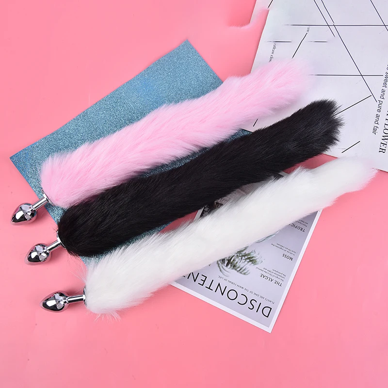 Metal Plush Rabbit Fox Tail Anal Plug Prostate Massager Butt Plug Rabbit Ear BDSM Sex Toys for Women Adult Sex Game
