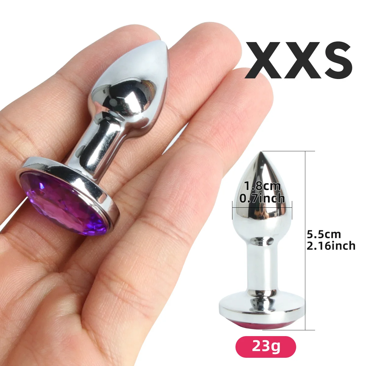 Metal Anal Plug For Women Stainless Steel Butt Plug With Jewelry Crystal Anus Toy Anal Bead Ladies Sex Toys Adult Game Analplug