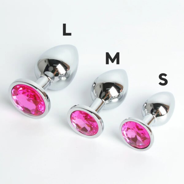 Metal Anal Plug For Women Stainless Steel Butt Plug With Jewelry Crystal Anus Toy Anal Bead Ladies Sex Toys Adult Game Analplug