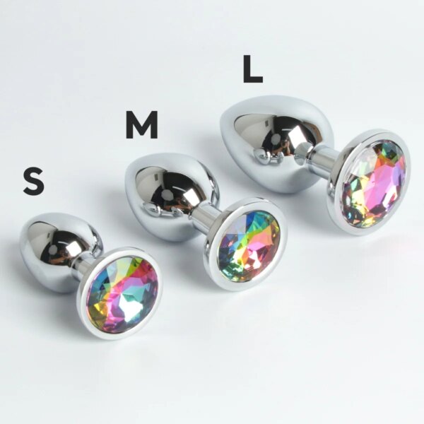 Metal Anal Plug For Women Stainless Steel Butt Plug With Jewelry Crystal Anus Toy Anal Bead Ladies Sex Toys Adult Game Analplug