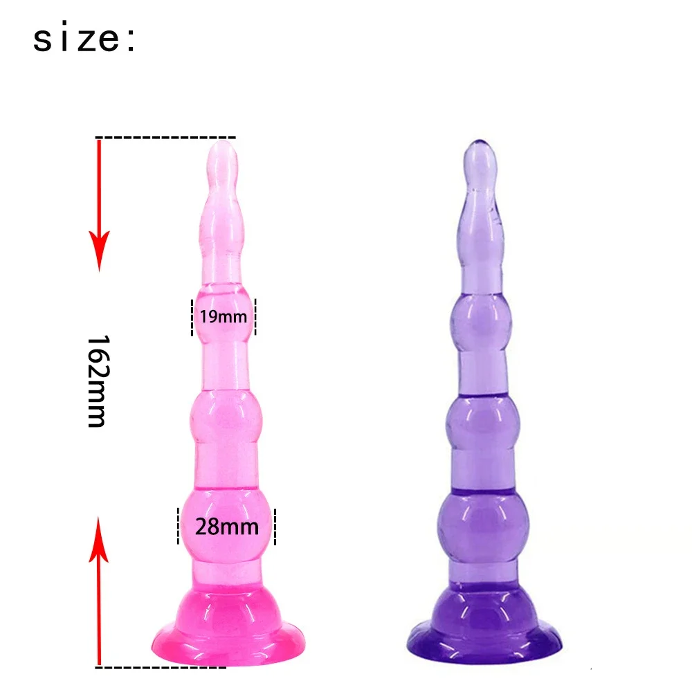 Soft Anal Dildo Butt Plug Prostate Massager Adult Gay Phalluses Anal Plug Beads G-spot Erotic Sex Toys For Men Women Products