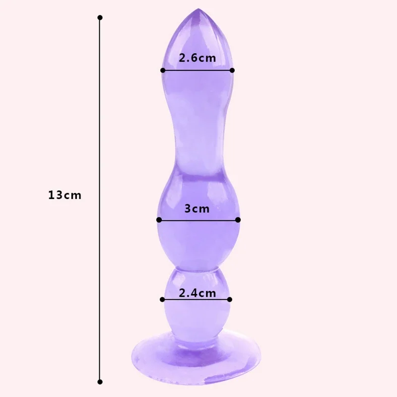 Soft Anal Dildo Butt Plug Prostate Massager Adult Gay Phalluses Anal Plug Beads G-spot Erotic Sex Toys For Men Women Products