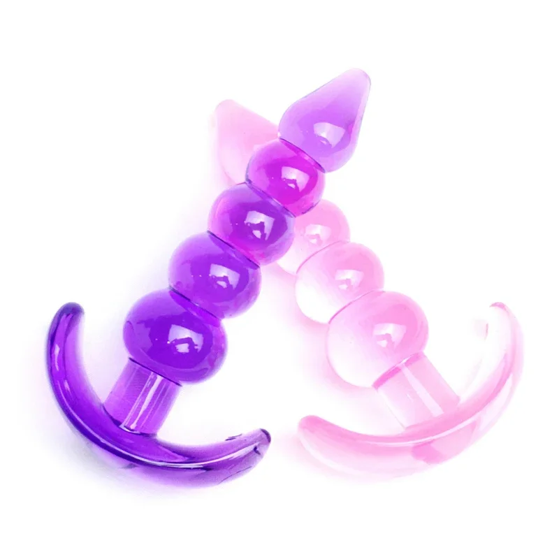 Soft Anal Dildo Butt Plug Prostate Massager Adult Gay Phalluses Anal Plug Beads G-spot Erotic Sex Toys For Men Women Products