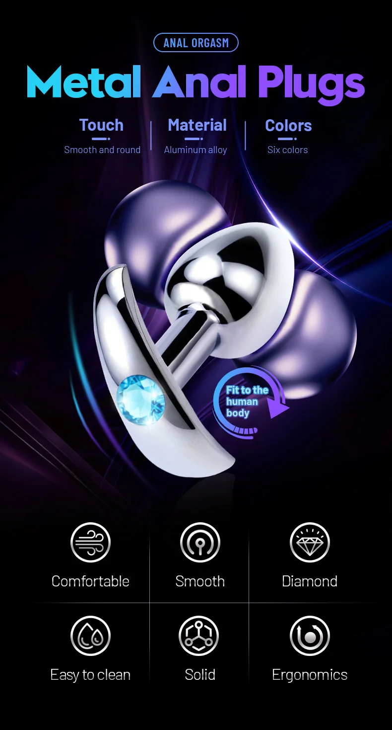 Metal Anchor Base Outdoor Women's Anal Plug Couple Adule Toy Stainless Steels Man  Butt Plug Trainer Adult Sex Anal Masturbator
