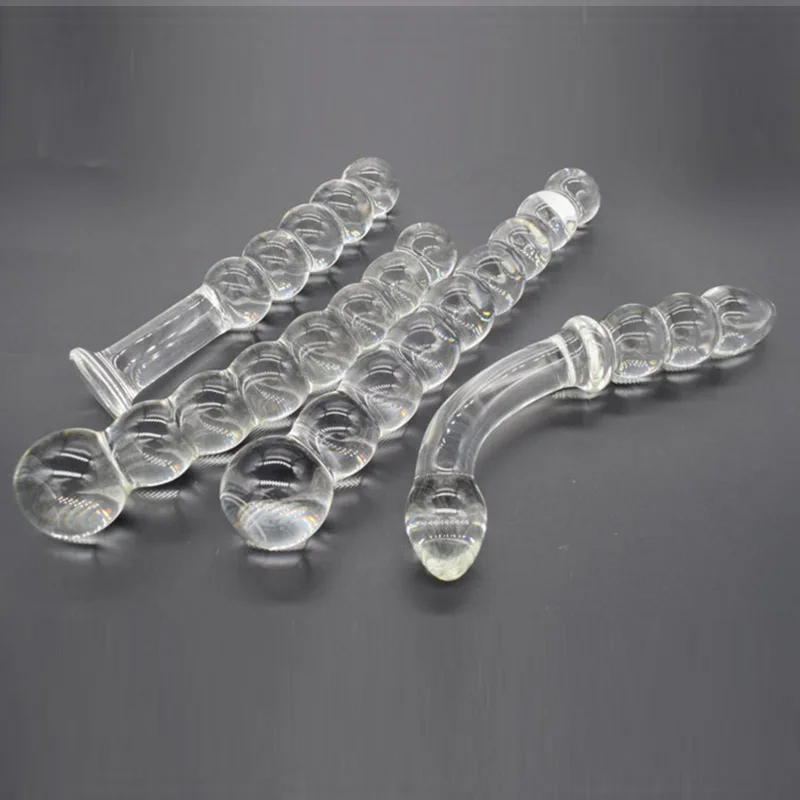 Pyrex Glass 8 Anal Beads Butt Plug G-spot Stimulation Dildo Penis Artificial Dick Gay Masturbate Adult Sex Toy For Women Men