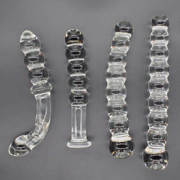 Pyrex Glass 8 Anal Beads Butt Plug G-spot Stimulation Dildo Penis Artificial Dick Gay Masturbate Adult Sex Toy For Women Men