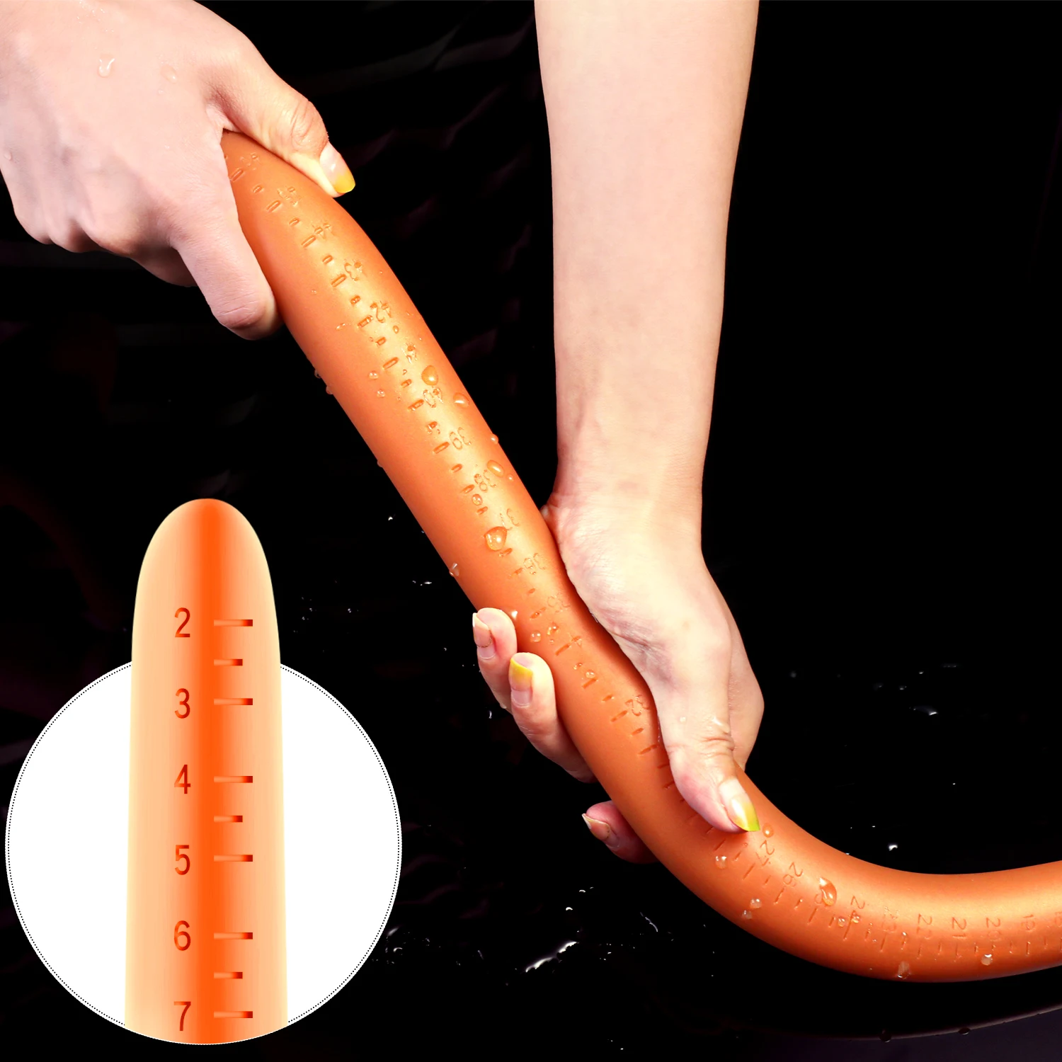 Super Long Anal Plug Dildos Stimulate Anus and Vagina Soft Anal Dilator Liquid Silicone Anal Sex Toy Butt Plug for Women and Men