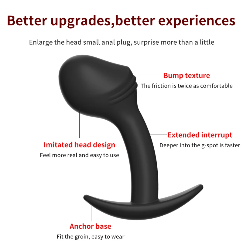 100% Safe Silicone Anal Plug Butt Plug Unisex Sexy Buttplug 3 Different Size Prostate Massager Adult Sex Toys for Men/Women