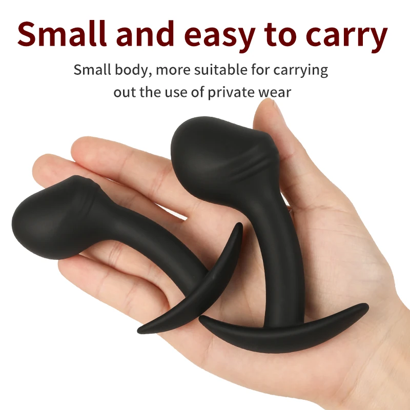 100% Safe Silicone Anal Plug Butt Plug Unisex Sexy Buttplug 3 Different Size Prostate Massager Adult Sex Toys for Men/Women