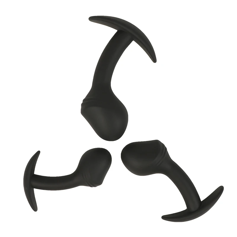 100% Safe Silicone Anal Plug Butt Plug Unisex Sexy Buttplug 3 Different Size Prostate Massager Adult Sex Toys for Men/Women