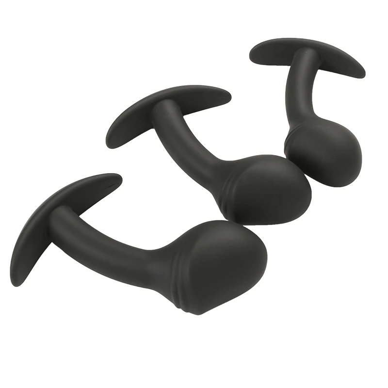 100% Safe Silicone Anal Plug Butt Plug Unisex Sexy Buttplug 3 Different Size Prostate Massager Adult Sex Toys for Men/Women