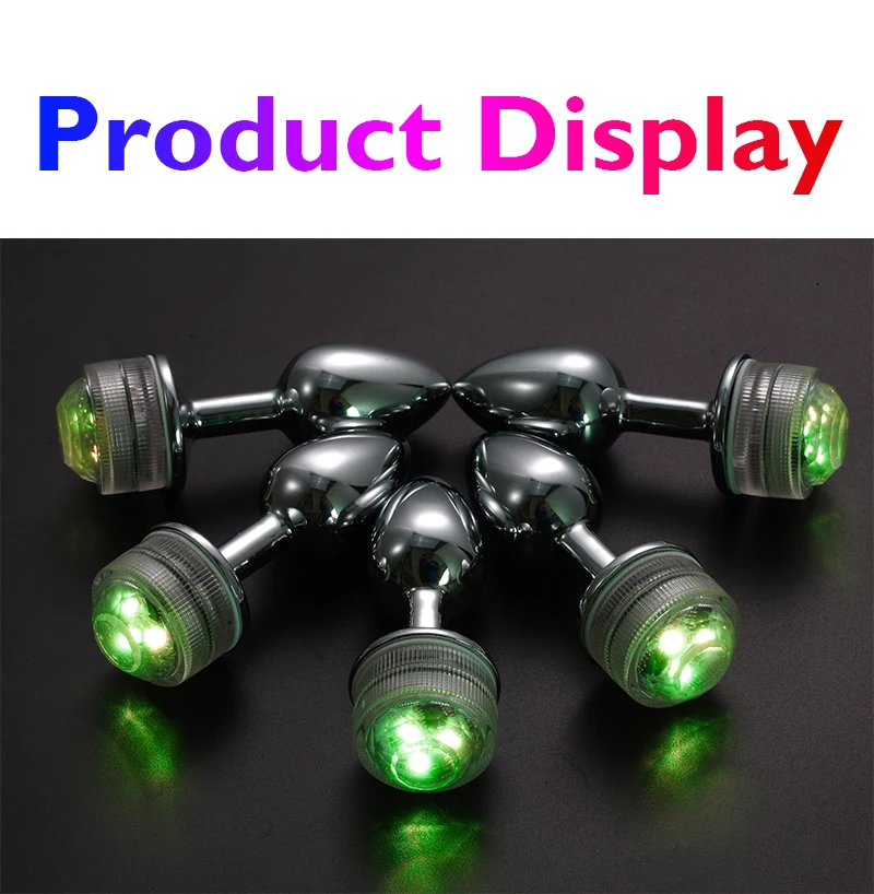 Wireless Remote Control Metal Luminous Anal Plug Prostate Massage Butt Plug with LED Anal Tail Sex Toy Adult Products for Women Wireless Remote Control Metal Luminous Anal Plug Prostate Massage Butt Plug with LED Anal Tail Sex Toy Adult Products for Women