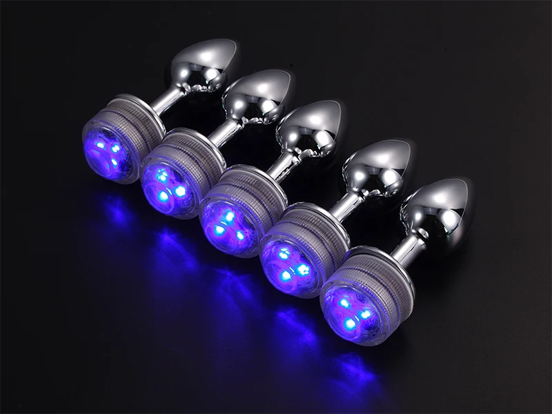 Wireless Remote Control Metal Luminous Anal Plug Prostate Massage Butt Plug with LED Anal Tail Sex Toy Adult Products for Women Wireless Remote Control Metal Luminous Anal Plug Prostate Massage Butt Plug with LED Anal Tail Sex Toy Adult Products for Women