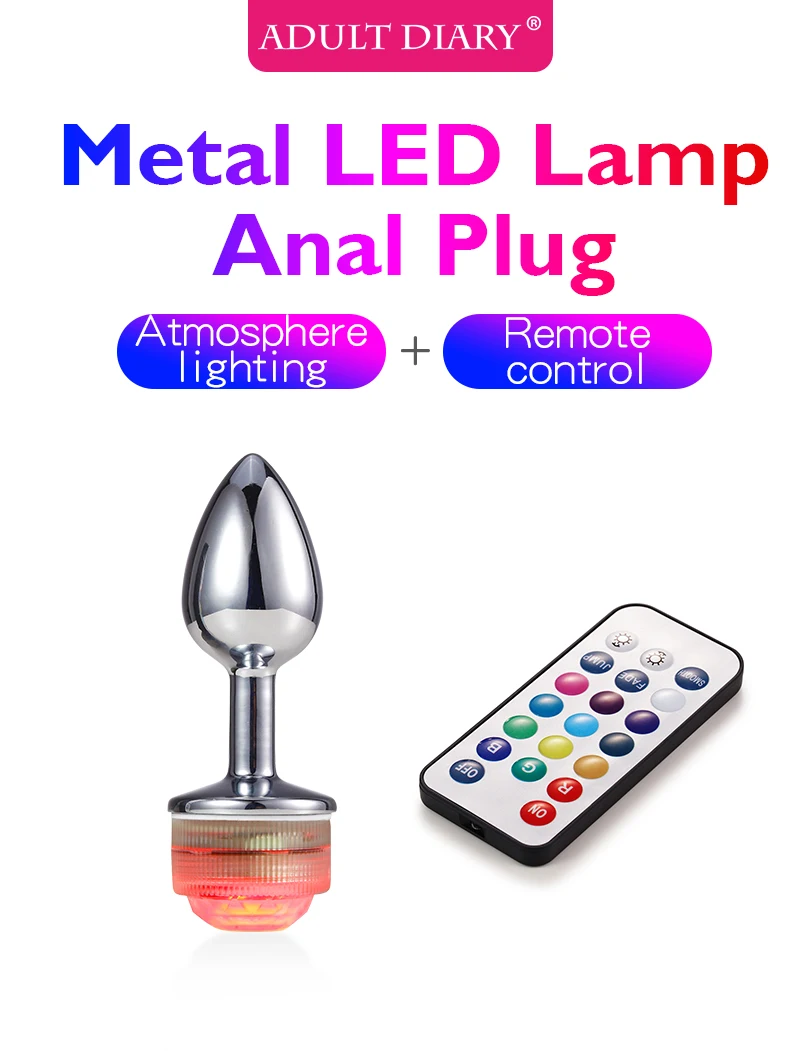 Wireless Remote Control Metal Luminous Anal Plug Prostate Massage Butt Plug with LED Anal Tail Sex Toy Adult Products for Women Wireless Remote Control Metal Luminous Anal Plug Prostate Massage Butt Plug with LED Anal Tail Sex Toy Adult Products for Women