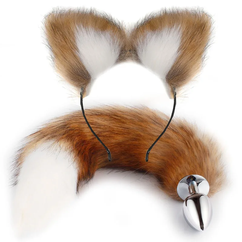 Fox Tail Anal Plug with Hairpin Bdsm Toy Flirting Metal Butt Plug Tail Sex Toys for Woman Man Couples Cosplay Adult Game Shop Fox Tail Anal Plug with Hairpin Bdsm Toy Flirting Metal Butt Plug Tail Sex Toys for Woman Man Couples Cosplay Adult Game Shop