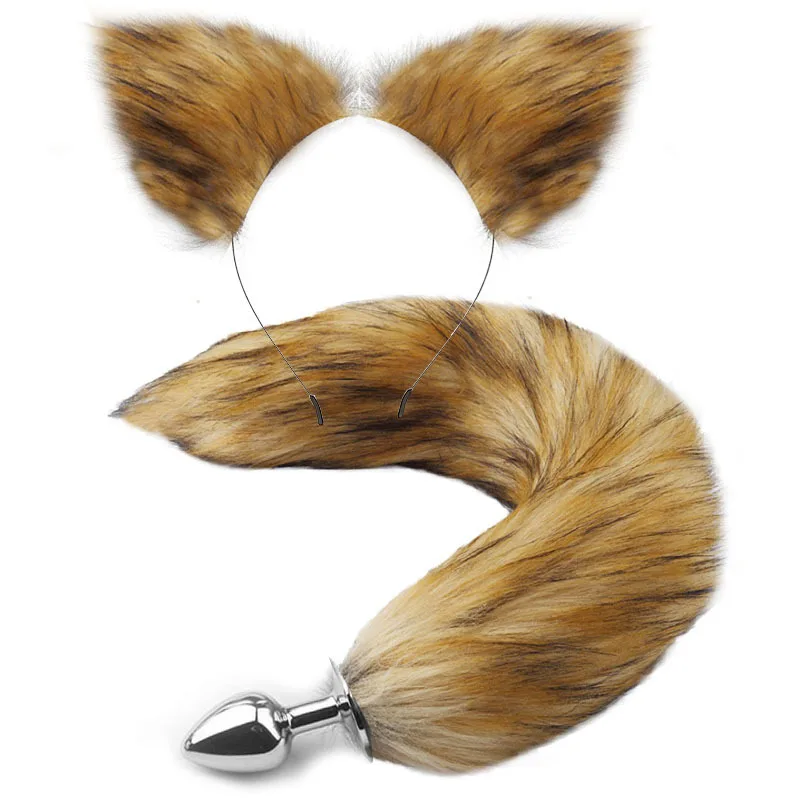 Fox Tail Anal Plug with Hairpin Bdsm Toy Flirting Metal Butt Plug Tail Sex Toys for Woman Man Couples Cosplay Adult Game Shop Fox Tail Anal Plug with Hairpin Bdsm Toy Flirting Metal Butt Plug Tail Sex Toys for Woman Man Couples Cosplay Adult Game Shop