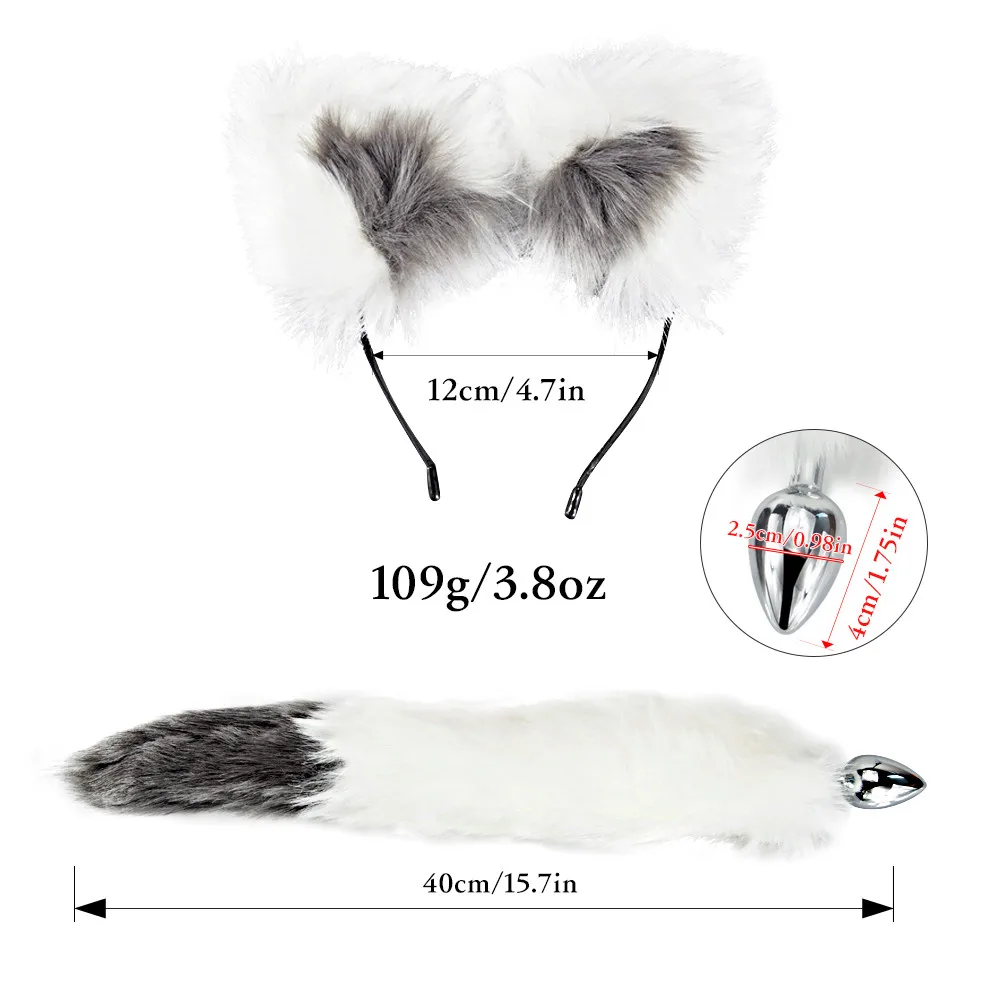 Fox Tail Anal Plug with Hairpin Bdsm Toy Flirting Metal Butt Plug Tail Sex Toys for Woman Man Couples Cosplay Adult Game Shop Fox Tail Anal Plug with Hairpin Bdsm Toy Flirting Metal Butt Plug Tail Sex Toys for Woman Man Couples Cosplay Adult Game Shop