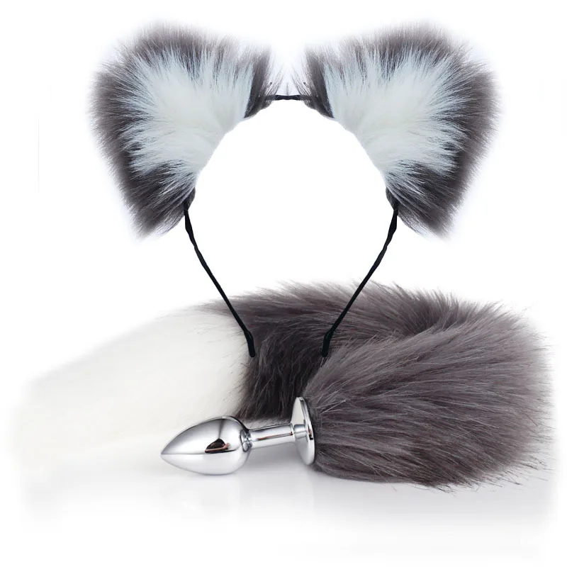 Fox Tail Anal Plug with Hairpin Bdsm Toy Flirting Metal Butt Plug Tail Sex Toys for Woman Man Couples Cosplay Adult Game Shop Fox Tail Anal Plug with Hairpin Bdsm Toy Flirting Metal Butt Plug Tail Sex Toys for Woman Man Couples Cosplay Adult Game Shop