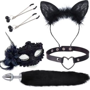 fox tail anal plug with hairpin bdsm toy flirting metal butt plug tail sex toys for woman man couples cosplay adult game shop 2