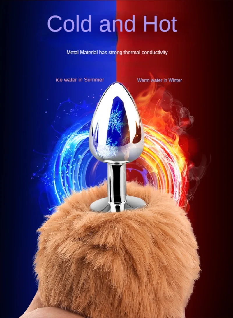 Mini Bunny Tail Butt Plug Cosplay Anal Beads Metal Butt Plug Dildo BDSM Beginner Anal Plug Massage Balls Sex Toys for Men Women