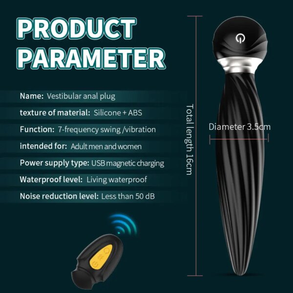 360 Remote Control Rotating Plugue Anal Vibrador Dildo Silicone Prostate Massager Anal Butt Plug Dilator Sex Toys For Women Men