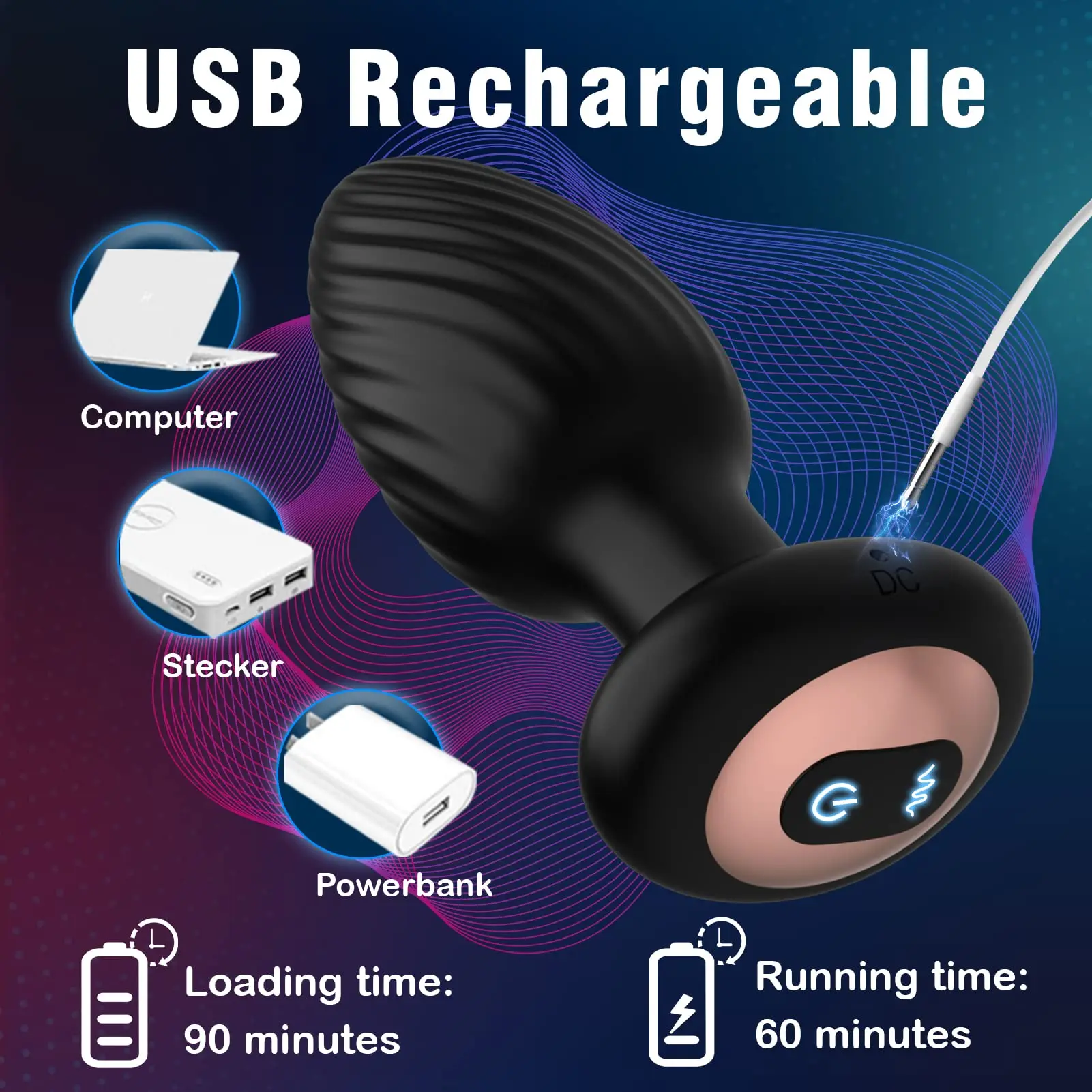 360 Remote Control Rotating Plugue Anal Vibrador Dildo Silicone Prostate Massager Anal Butt Plug Dilator Sex Toys For Women Men