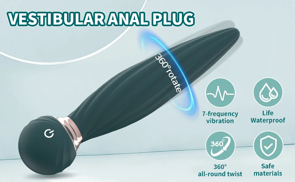 360 Remote Control Rotating Plugue Anal Vibrador Dildo Silicone Prostate Massager Anal Butt Plug Dilator Sex Toys For Women Men