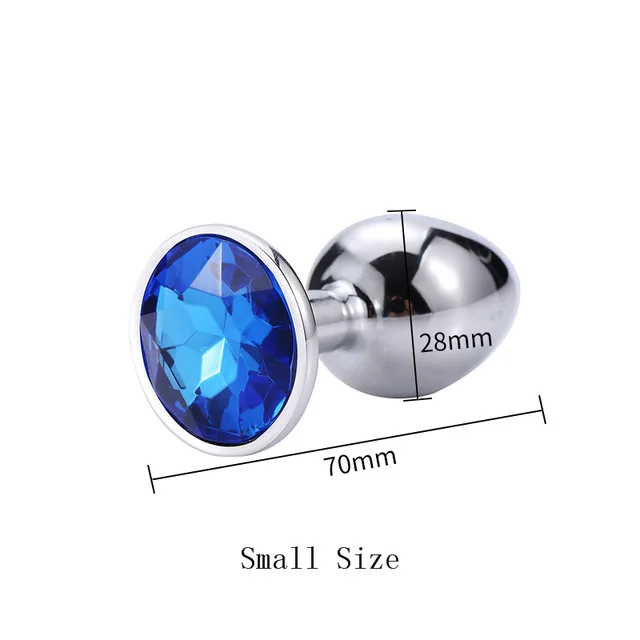 Anal Plug Sex Toys For Couple Adults Stainless Smooth Steel Dildo Butt Plug Tail Crystal Jewelry Trainer  Sex Products Shop