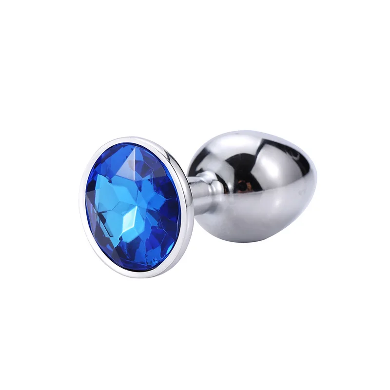 Anal Plug Sex Toys For Couple Adults Stainless Smooth Steel Dildo Butt Plug Tail Crystal Jewelry Trainer  Sex Products Shop
