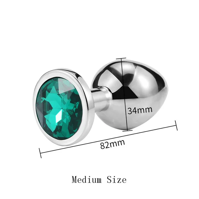Anal Plug Sex Toys For Couple Adults Stainless Smooth Steel Dildo Butt Plug Tail Crystal Jewelry Trainer  Sex Products Shop