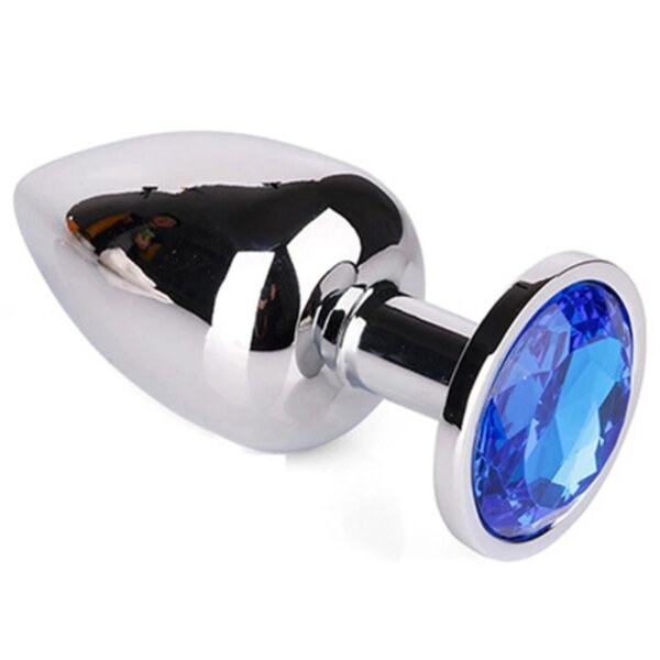 Anal Plug Sex Toys For Couple Adults Stainless Smooth Steel Dildo Butt Plug Tail Crystal Jewelry Trainer  Sex Products Shop