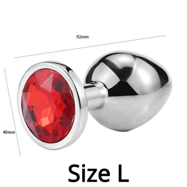 Anal Plug Sex Toys For Couple Adults Stainless Smooth Steel Dildo Butt Plug Tail Crystal Jewelry Trainer  Sex Products Shop