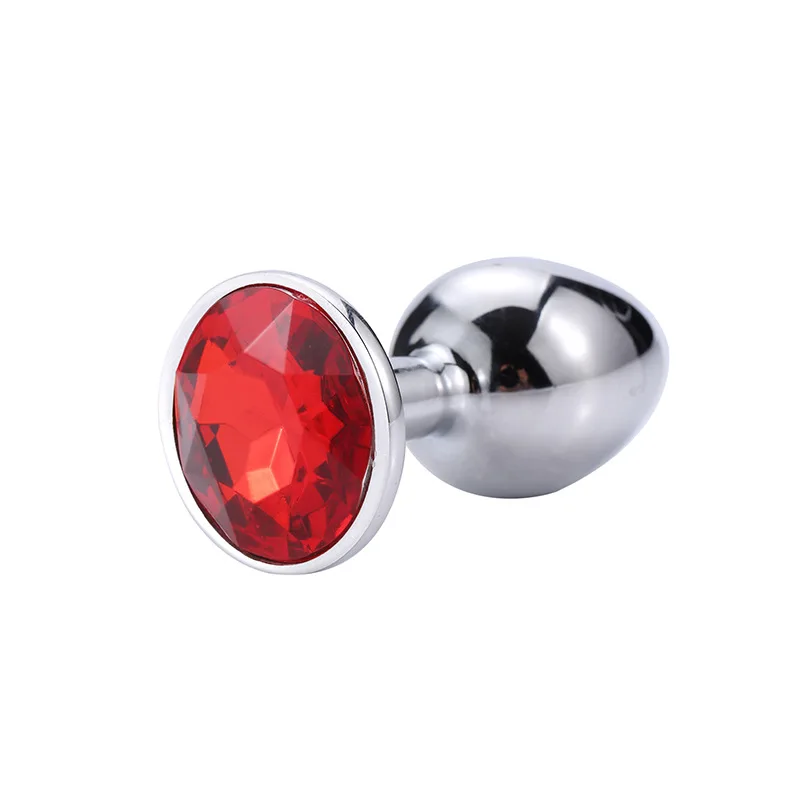Anal Plug Sex Toys For Couple Adults Stainless Smooth Steel Dildo Butt Plug Tail Crystal Jewelry Trainer  Sex Products Shop