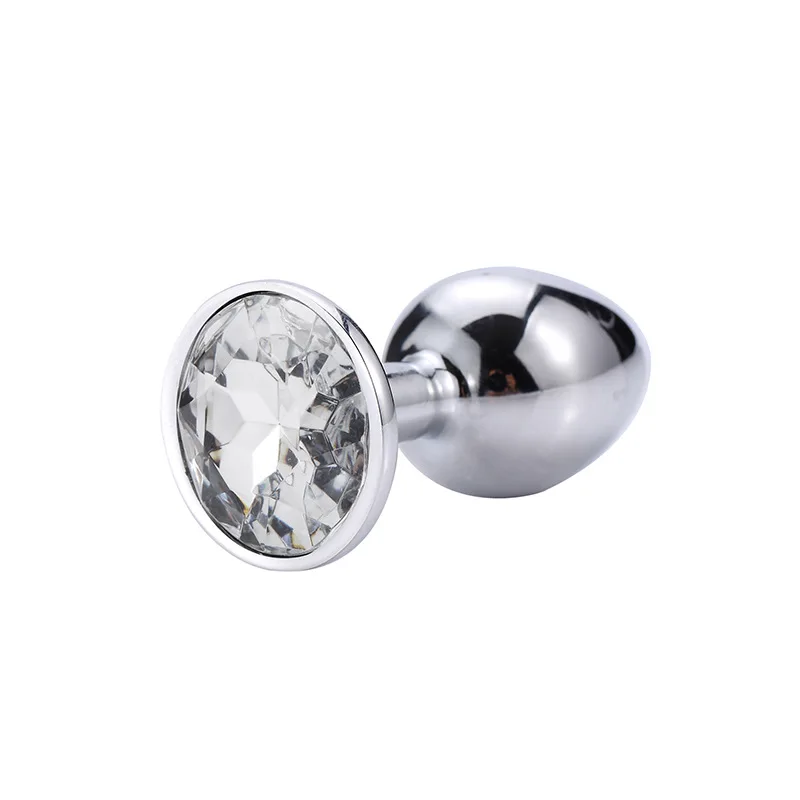 Anal Plug Sex Toys For Couple Adults Stainless Smooth Steel Dildo Butt Plug Tail Crystal Jewelry Trainer  Sex Products Shop
