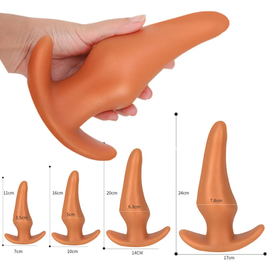 Soft Anal Plugs Liquid Silicone 35-78mm Buttplug Gay Men Prostate Massage Butt Plug Anal Dilation Training Comfortable To Wear