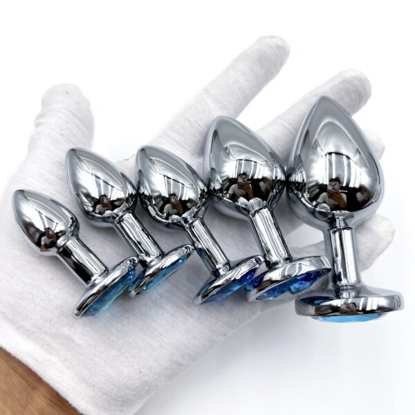 Metal Anal Plug Jewelry Base,Beginner To Expert 5 Size Butt Plug,Adult Toys,Tail Female/Male Dildos,Sex Toys,Couples Adults Game