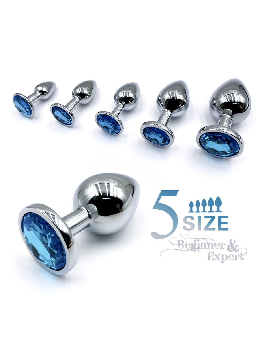 Metal Anal Plug Jewelry Base,Beginner To Expert 5 Size Butt Plug,Adult Toys,Tail Female/Male Dildos,Sex Toys,Couples Adults Game