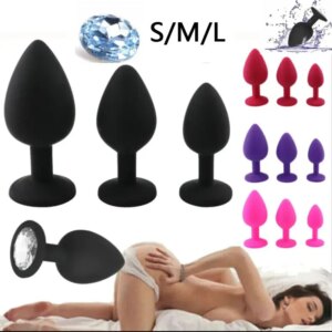 Silicone Butt Plug Anal Plug Unisex Sex Stopper 3 Different Size Adult Products for Men/Women Anal Trainer for Couples Sex Toys