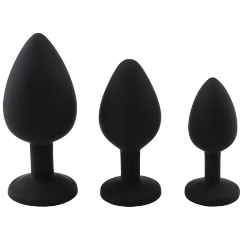 Silicone Butt Plug Anal Plug Unisex Sex Stopper 3 Different Size Adult Products for Men/Women Anal Trainer for Couples Sex Toys