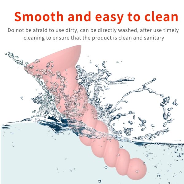 Silicone Anal Plug Dildos with Suction Cup Stimulate Vagina and Anus Big Butt Plug Soft Anal Dilator Sex Toys for Women and Men