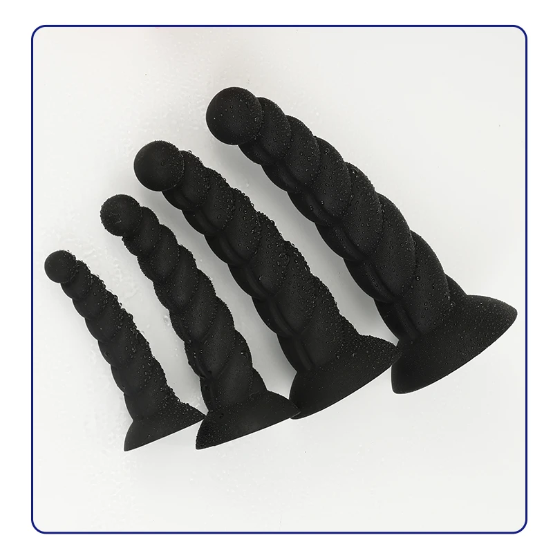 Silicone Anal Plug Dildos with Suction Cup Stimulate Vagina and Anus Big Butt Plug Soft Anal Dilator Sex Toys for Women and Men
