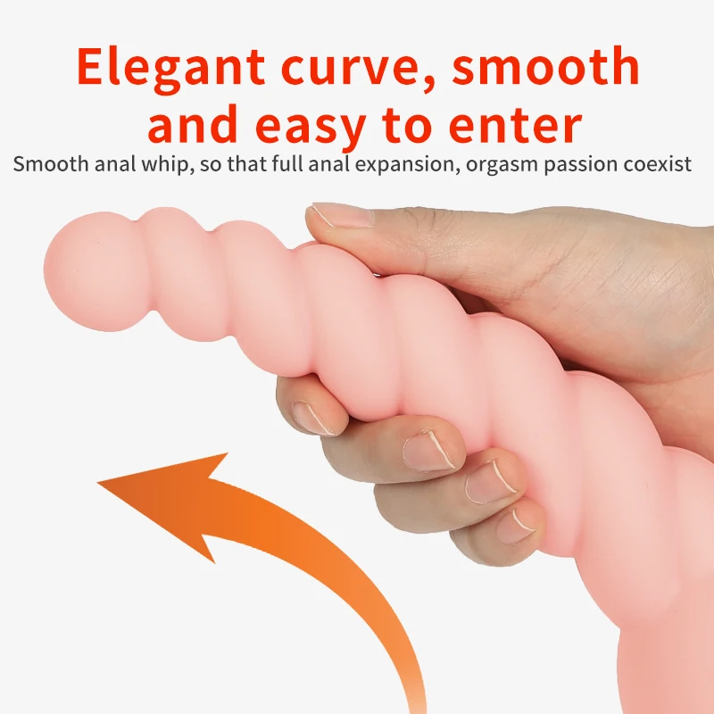 Silicone Anal Plug Dildos with Suction Cup Stimulate Vagina and Anus Big Butt Plug Soft Anal Dilator Sex Toys for Women and Men